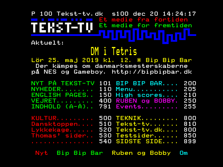 Tekst-tv fra tekst-tv.dk